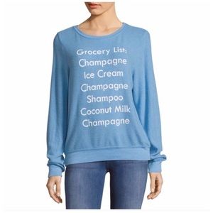 Wildfox, med, grocery list jumper